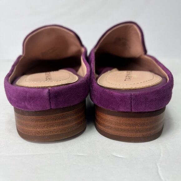 Taryn Rose Shoe Women 6.5B Blythe Mules Silky Violet Suede Leather - Picture 5 of 12